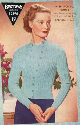 Knitting pattern: Jumper and Cardigan; Bestway Knitwear B2396; GWL-2014-59-12