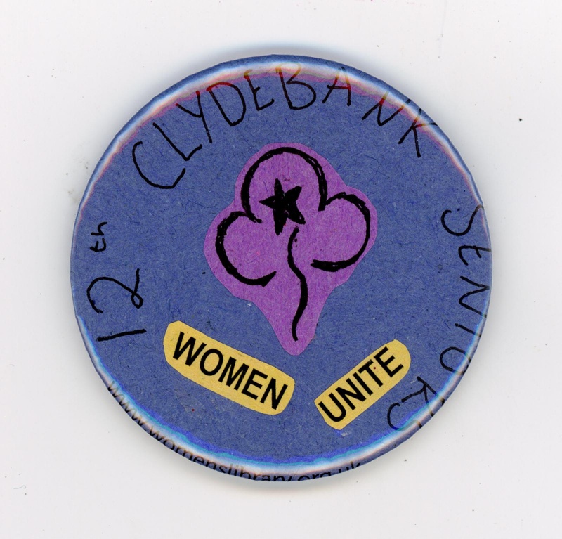 Badge: Women Unite; 12th Clydebank Seniors; 2017; GWL-2019-108