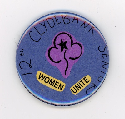 Badge: Women Unite; 12th Clydebank Seniors; 2017; GWL-2019-108