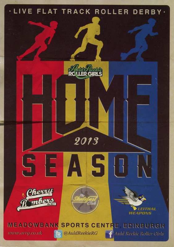 Programme front: ARRG Home Season; Auld Reekie Roller Derby; 2013; GWL-2025-119-37 Programme front: ARRG Home Season; Auld Reekie Roller Derby; 2013; GWL-2025-119-37