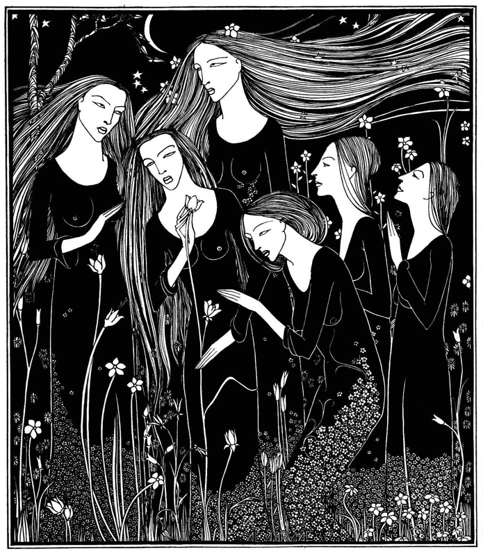 Monochromatic print titled 'Garden' (1932) by Hannah Frank (1908-2008)