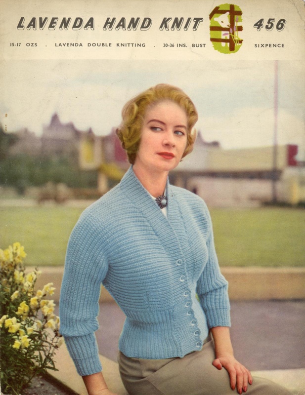 Knitting pattern: Cardigan; Lister Lavenda Hand Knit No. 456; c.1940s; GWL-2022-135-3