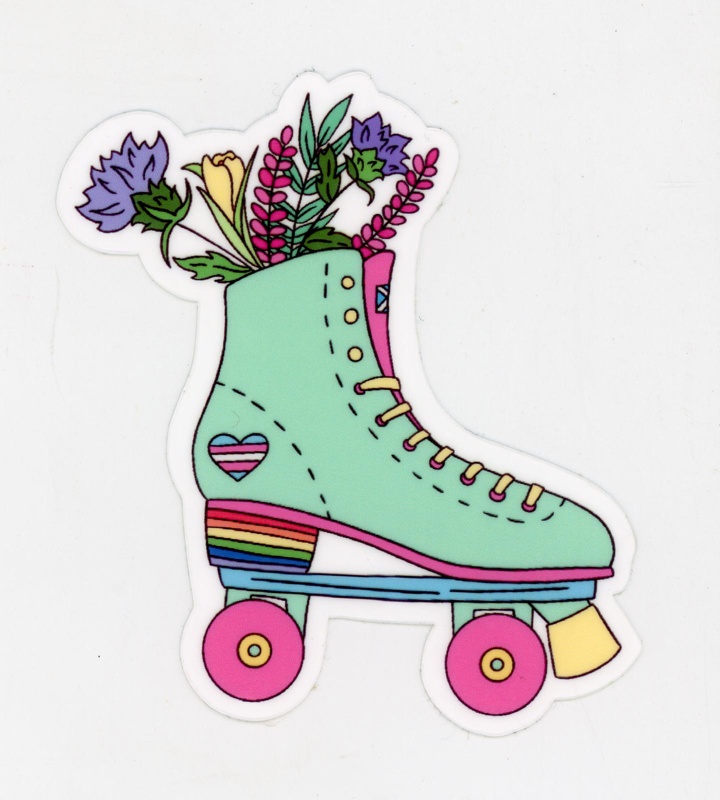 Sticker: Trans Ally Roller Boot; c.2023; GWL-2023-126-3