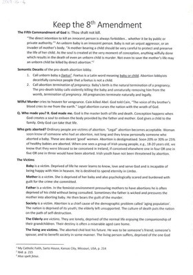 Document (front): Keep the 8th Amendment; c.2018; GWL-2019-16-4