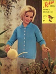 Knitting pattern: Robin Cardigan; Robin Machine Knitting No. 1076; GWL-2022-15-31