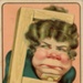 Postcard: Woman with head in vice; Selmar Bayer; GWL-2021-19-4