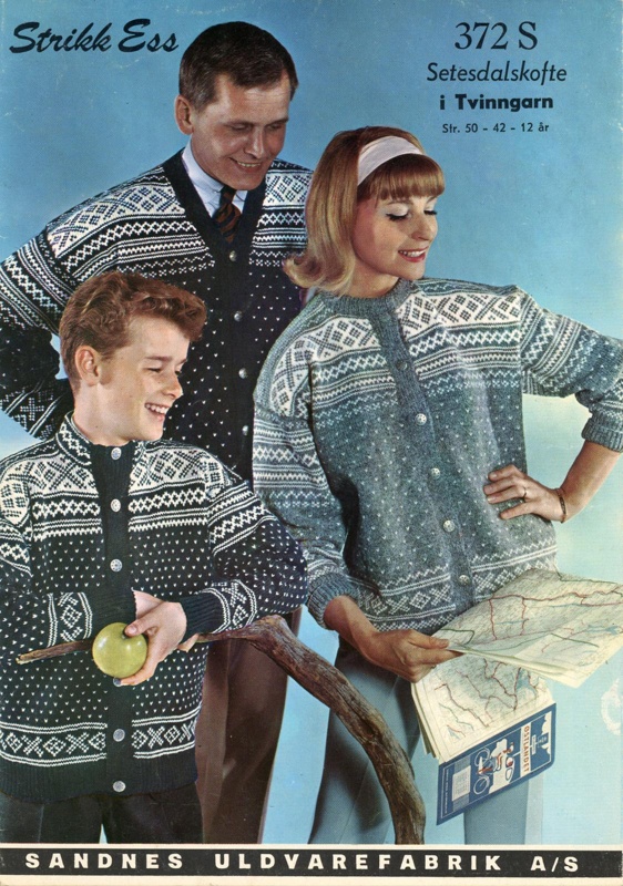 Knitting pattern: Setesdalkofte; Sandnes Uldvarefabrik; c.1960s-70s; GWL-2022-15-39