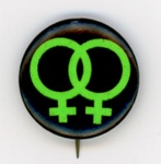 Badge: Interlocked Venus symbols; 1973; GWL-2023-20-3