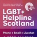 Postcard front: LGBT+ Helpline Scotland; LGBT Health and Wellbeing; c.2023/24; GWL-2024-124-5