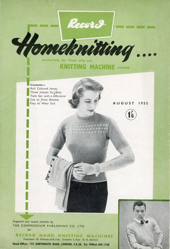Record Homeknitting; Compendium Publishing Co Ltd; Aug 1955; GWL-2022-130-6