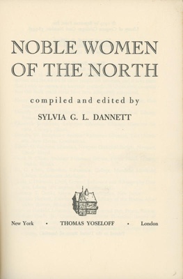 Front page: Noble Women of The North; Dannett, Sylvia G.L.; 1883; GWL-2025-82-5