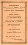 Front cover: List of Candidates; Governesses' Benevolent Institution; 1870; GWL-2022-69-1