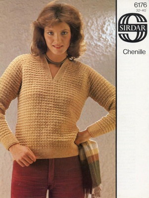 Knitting pattern: Sweater; Sirdar Design No. 6176; c.1970s; GWL-2021-4-64