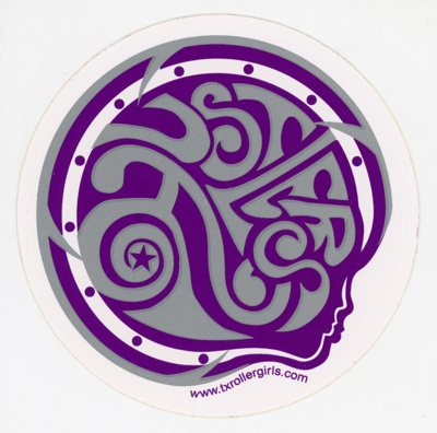 Sticker: Hustlers; Texas Rollergirls; c.2003-20; GWL-2025-118-42