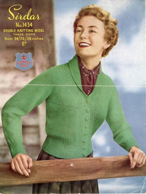 Knitting pattern: Lady's Sports Jacket; Sirdar Design No. 1434; c.1953; GWL-2022-113-19