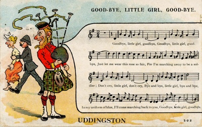 Postcard front: Good-bye, Little Girl, Good-bye; 1904-05; GWL-2024-77-5