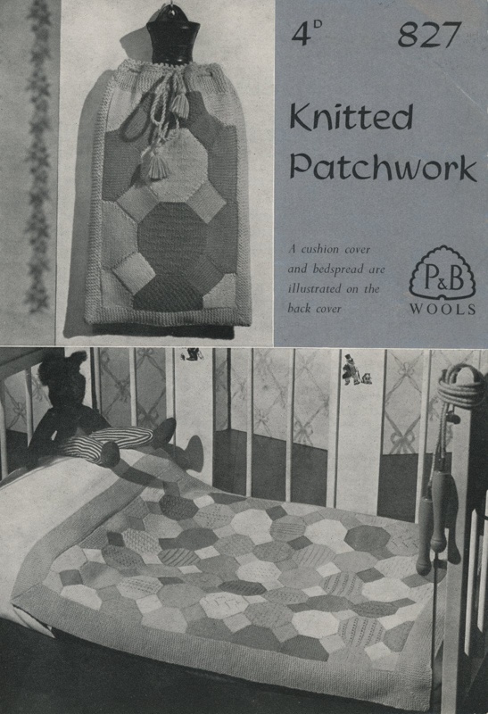 Knitting pattern: Knitted Patchwork; P&B Wools No. 827; GWL-2016-95-33