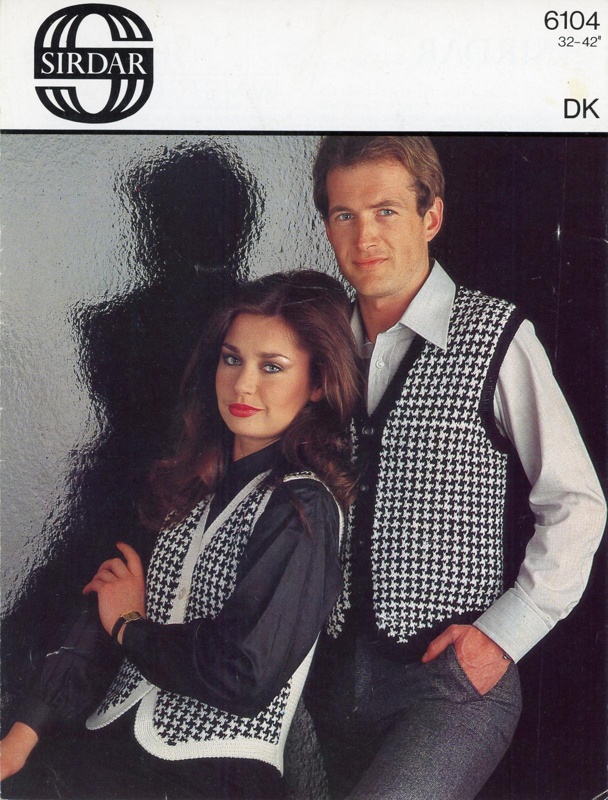 Knitting pattern: Waistcoat; Sirdar Design No. 6104; c.1970s; GWL-2021-4-62