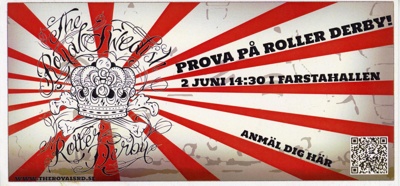 Flyer: Prova På Roller Derby; Royal Swedish Roller Derby; c.2011-19; GWL-2020-35-7