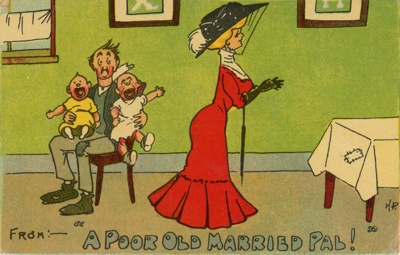 Postcard front: From "A Poor Old Married Pal!"; Hutson Brothers Ltd; c.1911; GWL-2025-70-5