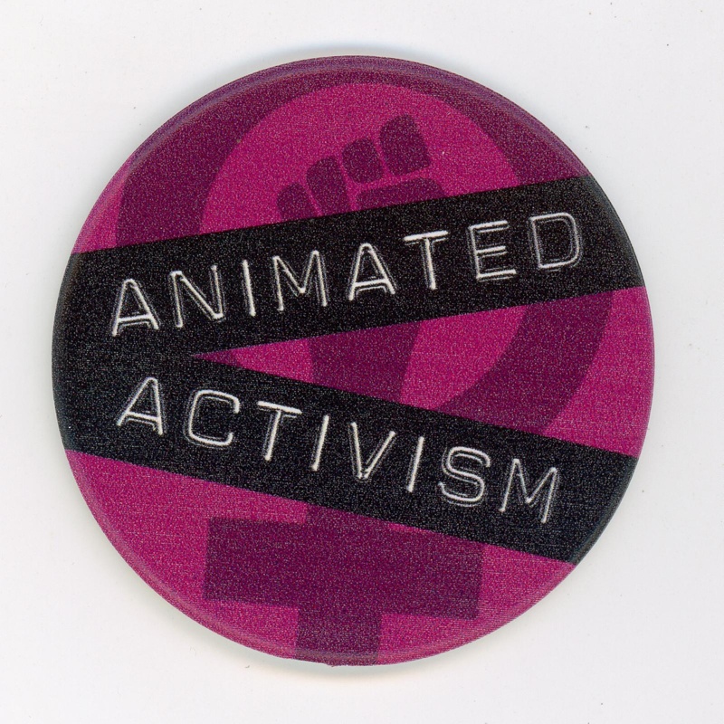 Badge: Animated Activism; University of Leeds; 2025; GWL-2025-74-2