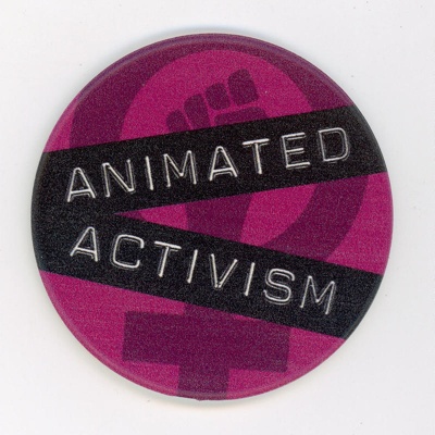 Badge: Animated Activism; University of Leeds; 2025; GWL-2025-74-2