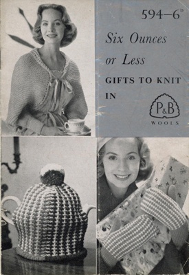 Knitting pattern (front cover): Gifts to Knit; P&B Wools No. 594; c.1950s; GWL-2022-135-6
