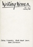 Front cover: Writing Women Vol. 1 No. 2; Feb 1982; GWL-2025-116-2