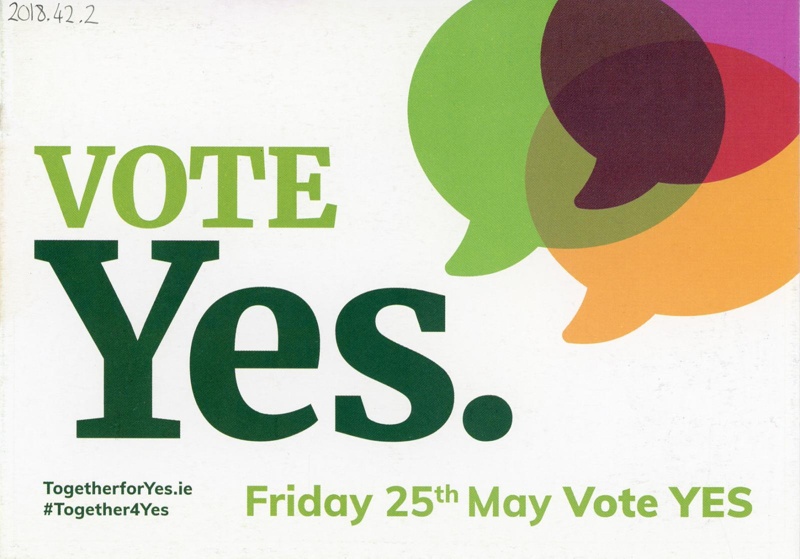 Postcard (front): Vote Yes; Together for Yes; 2018; GWL-2018-42-2