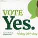 Postcard (front): Vote Yes; Together for Yes; 2018; GWL-2018-42-2