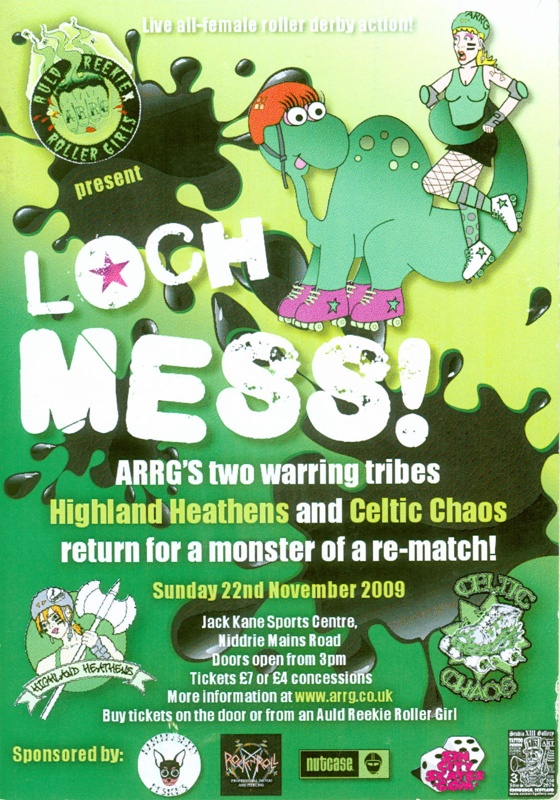 Cover of Roller Derby programme for "Loch Mess!", 2009