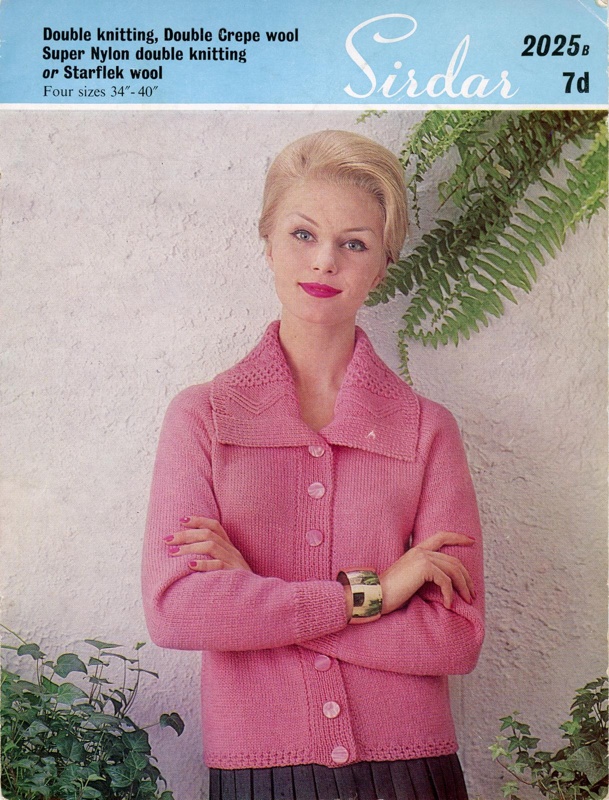 Knitting pattern: Lady's Jacket; Sirdar Design No. 2025B; c.1960s; GWL-2015-94-17