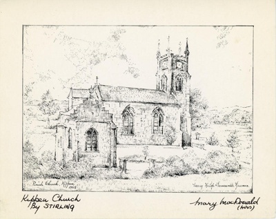 Print: Parish Church, Kippen; MacDonald, Mary H.S. (nee Gossman); 1965; GWL-2022-112-5