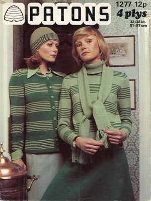 Knitting pattern: Five-Piece Fashion; Patons Booklet No. 1277; 1976; GWL-2017-12-5