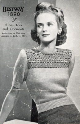 Knitting pattern: Jumper with Fair Isle Yoke; Bestway Leaflet No. 1890; GWL-2014-59-7