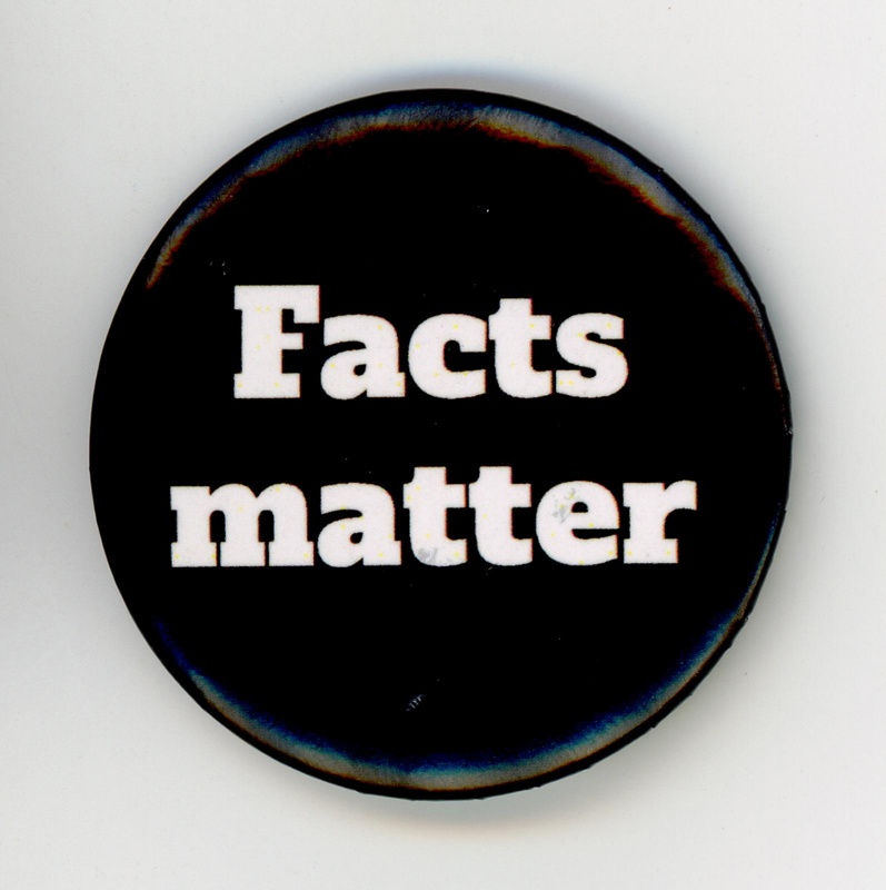 Badge: Facts matter; CILIP Information Literacy Group; GWL-2019-67-3