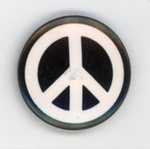 Badge: CND; Campaign for Nuclear Disarmament; c.1982; GWL-2013-67-1-1