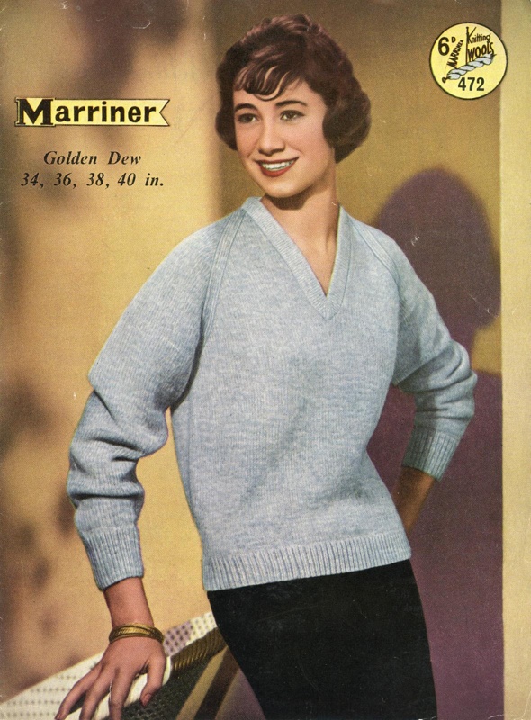 Knitting pattern: V Neck Sweater; R.V. Marriner Ltd; 1959; GWL-2022-15