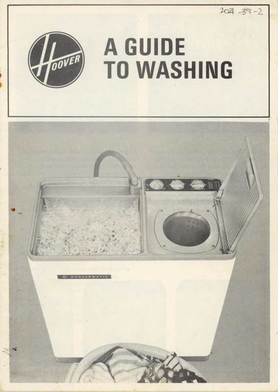 Leaflet cover: A Guide To Washing; Hoover Ltd; GWL-2021-38-2