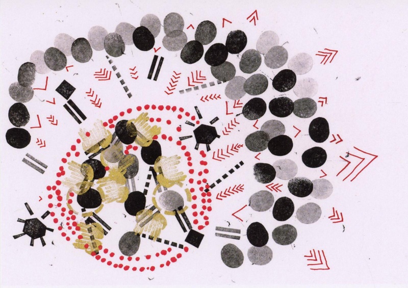 Postcard front: Pouring Out, Pouring In; Rutherford, Ailie; 2023; GWL-2023-91-2