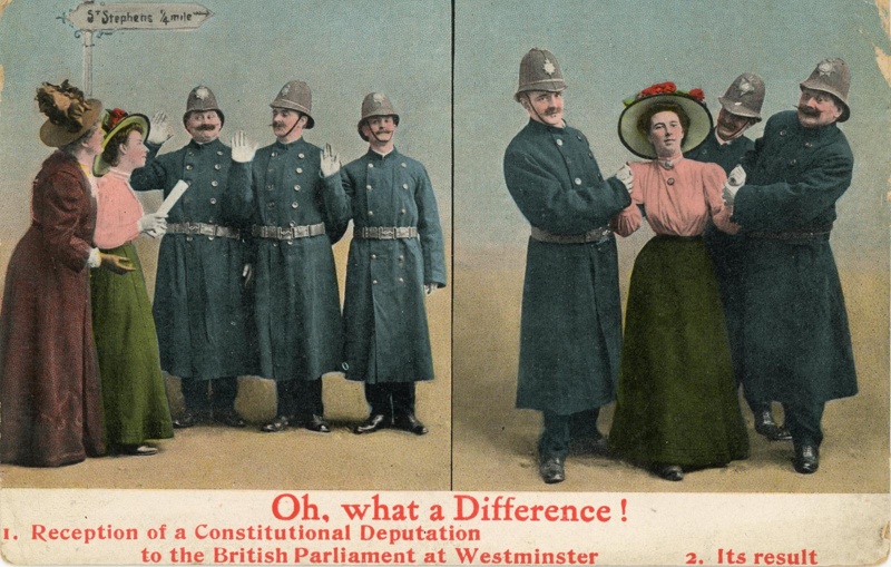 GWL-2026-25-4: Postcard front: Oh, what a Difference!; c.1911