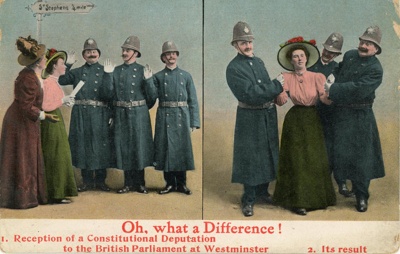 GWL-2026-25-4: Postcard front: Oh, what a Difference!; c.1911