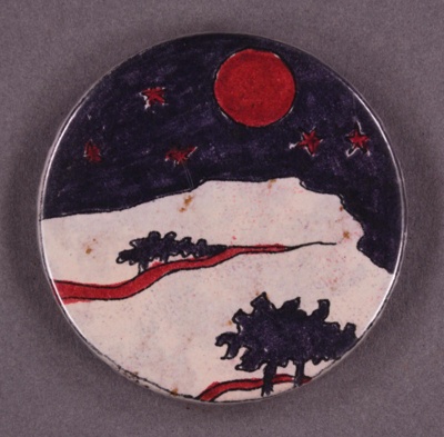 Badge: Snowy night scene; GWL-2015-111-65