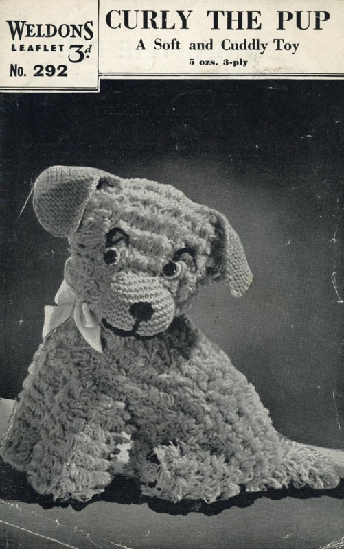 Knitting pattern: Curly the Pup; Weldons Ltd; GWL-2015-34-16