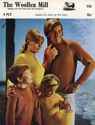 Knitting pattern: 4-ply Sweaters; The Woollen Mill No. 119; GWL-2022-15-34