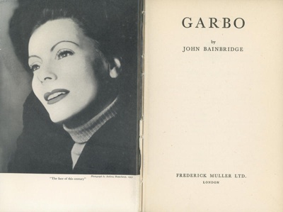 Title page: Garbo; Bainbridge, John; 1955; GWL-2025-87-2