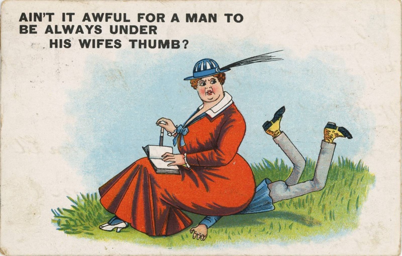 Postcard: Under his Wife's Thumb; Millar & Lang Ltd; GWL-2022-26-13