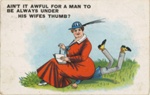 Postcard: Under his Wife's Thumb; Millar & Lang Ltd; GWL-2022-26-13