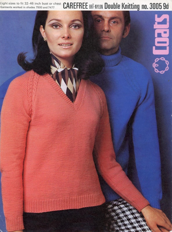 Knitting pattern: His or Her Sweater; Coats Sewing Group No. 3005; 1968; GWL-2017-11-5
