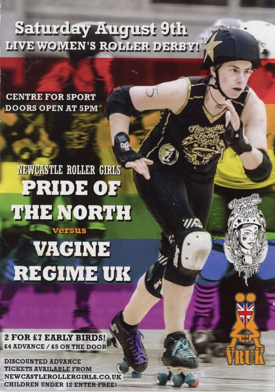 Programme cover: Pride of the North; Newcastle Roller Derby; 2014; GWL-2018-60-33